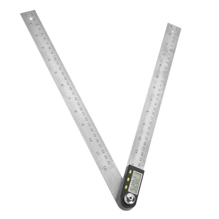 Rapporteur En Acier Inoxydable 0-180°, Goniomètre Avec Écrou De Blocage Pour Mesure Précise - Règle De 15 Cm (120x150mm