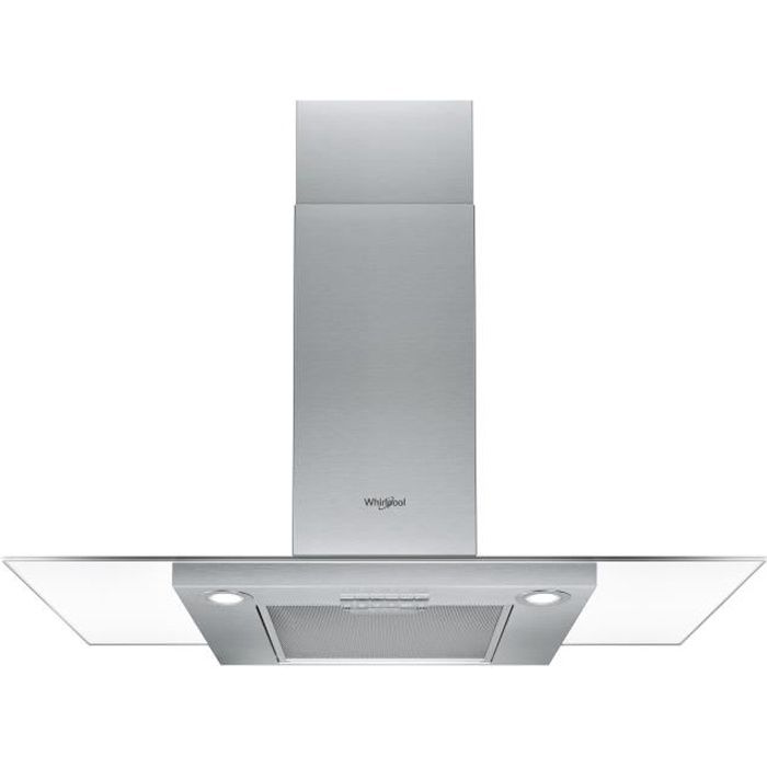 Whirlpool Whfg93flex Hotte 90 Cm 67db 4 Vitesses Inox Verre Plat Achat Vente Hotte Cdiscount