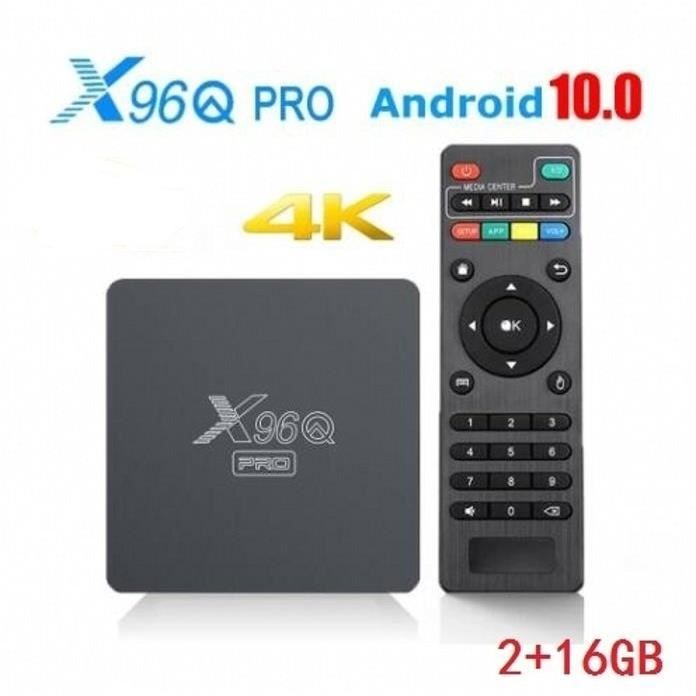 X96Q PRO Android 10.0 TV Box avec chipset Amlogic S905W QuadCore