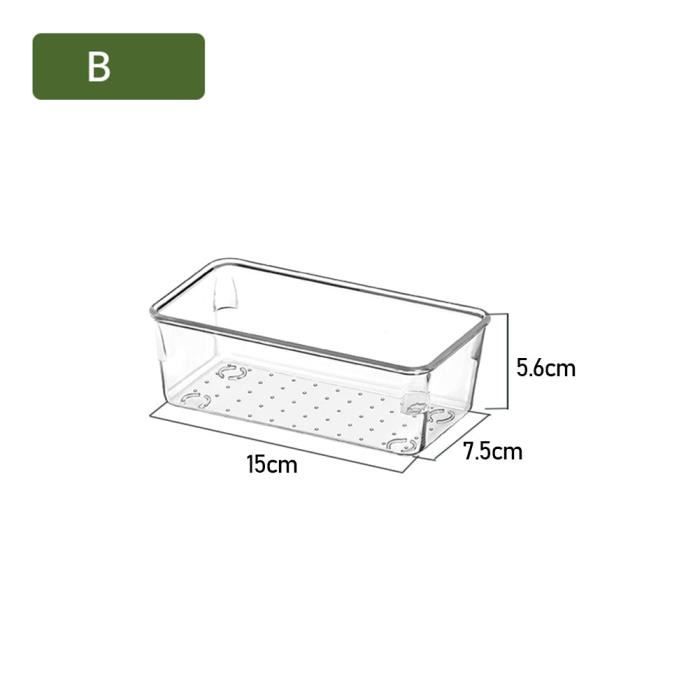 Gadpiparty 5 Tiroirs Transparents Empilables Bacs De Rangement En