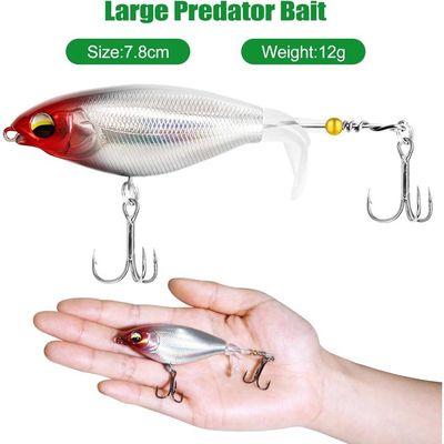 5 Pièces Leurres de Pêche à l'Appât, Leurres de Pêche pour Brochet avec Les Yeux 3D pour Truite, Perche, Brochet, Sandre - Sport 5 Pièces Leurres de Pêche à l'Appât, Leurres de Pêche pour Brochet avec Les Yeux 3D pour Truite, Perche, Brochet, Sandre - Sport