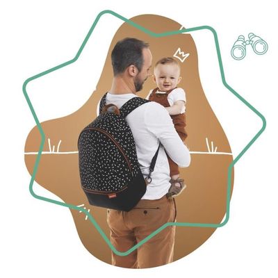Sac à langer bébé de voyage XL. Ce sac pour changer les couches est un sac Sac à langer bébé de voyage XL. Ce sac pour changer les couches est un sac