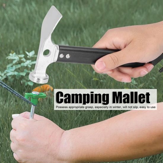 OUKENS - Marteau De Camping En Aluminium | Extracteur De Piquets | Léger (361g) | Multifonction | Pour Tente, Outdoor