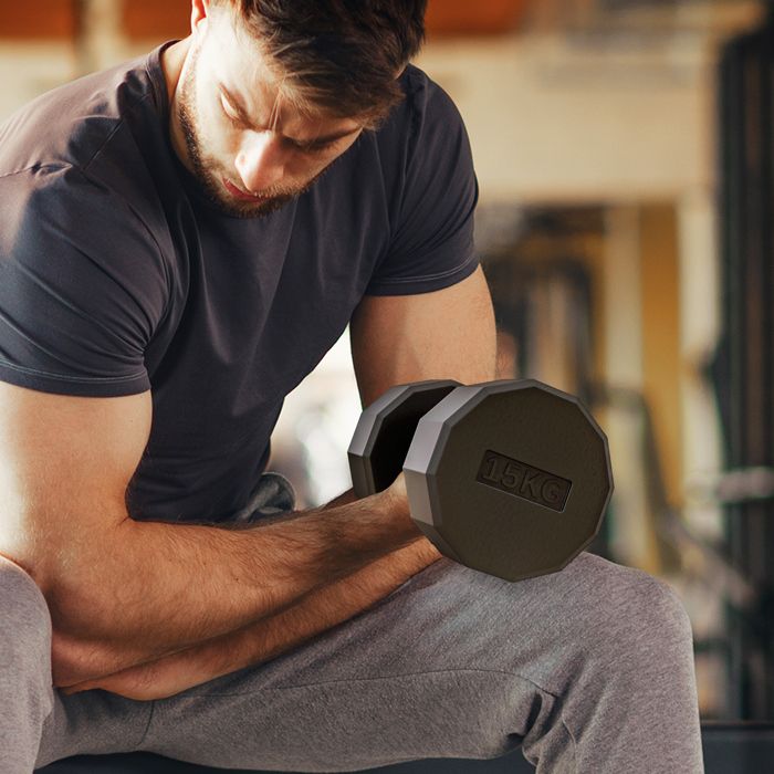 Haltères professionnels en acier 2,5 à 60 kg pour salle de musculation