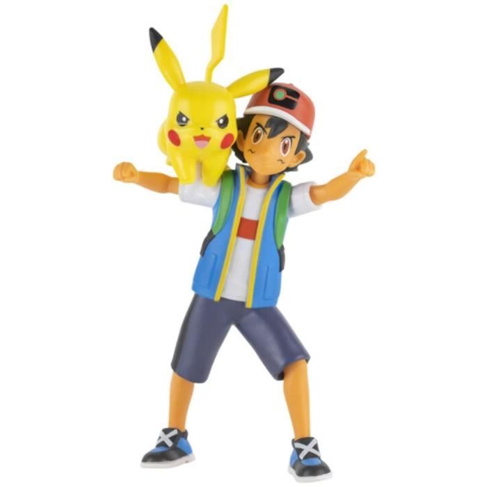 Figurine Pikachu et Sacha de BANDAI POKEMON - W18 - 12 cm - Cdiscount Jeux  - Jouets