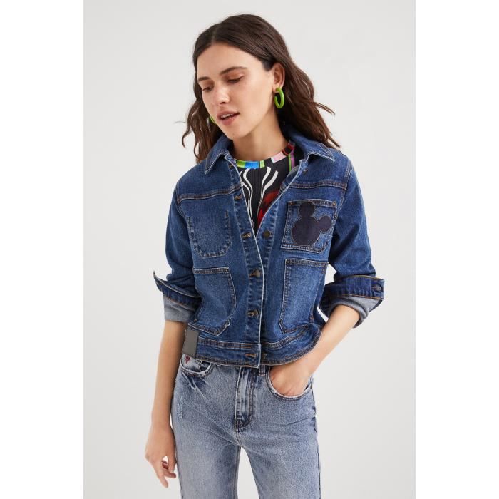VESTE EN JEAN MY MICKEY DESIGUAL BLEU Cdiscount Pr t Porter