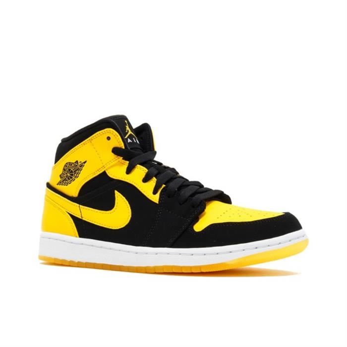 Air jordan 1 Noir et jaune Couleurs multiples Cdiscount Chaussures