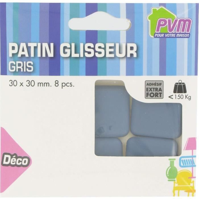 8 Patins Glisseurs Daisif 70x19mm – Pour Déplacer Meubles Sans Effort, Gris
