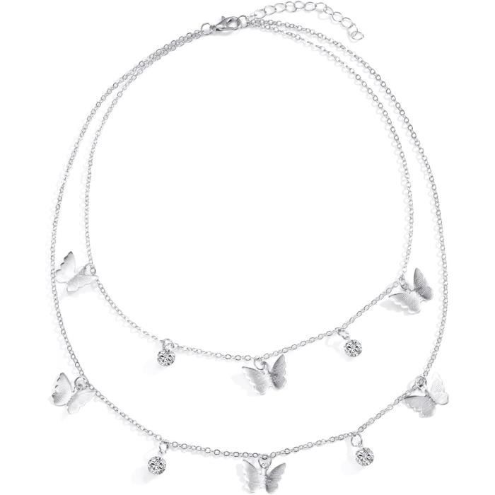 1 pièce Collier pendentif papillon coloré, nouveau style européen et américain, super cadeau pour les filles et les adolescentes | SHEIN