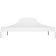 Déco Toit de tente de réception - Toile de Tonnelle 4x3 m Blanc 270 g-m² Pour Extérieur Terrasse Jardin Patio - 6400-2