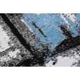 TAPISO Tapis Salon Poil Court Maya Bleu Noir Gris Blanc Abstrait Polypropylène Intérieur 200x300 cm-2