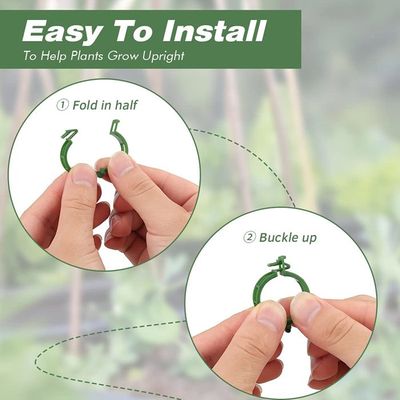 120 Attaches Réutilisables Pour Plantes – Clips De Fixation Verts Pour Tomates, Vignes, Légumes Et Fleurs Grimpantes – Faciles à Installer à Une Main