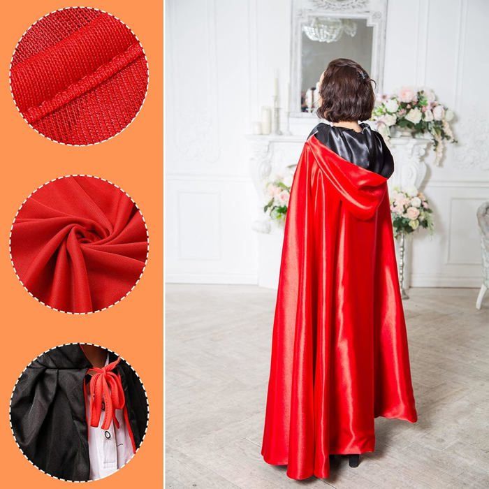 BONHHC Cape Halloween Marron à Capuche | Unisexe Adulte | Pour Cosplay, Carnival, Noël | 100% Polyester | Lavable
