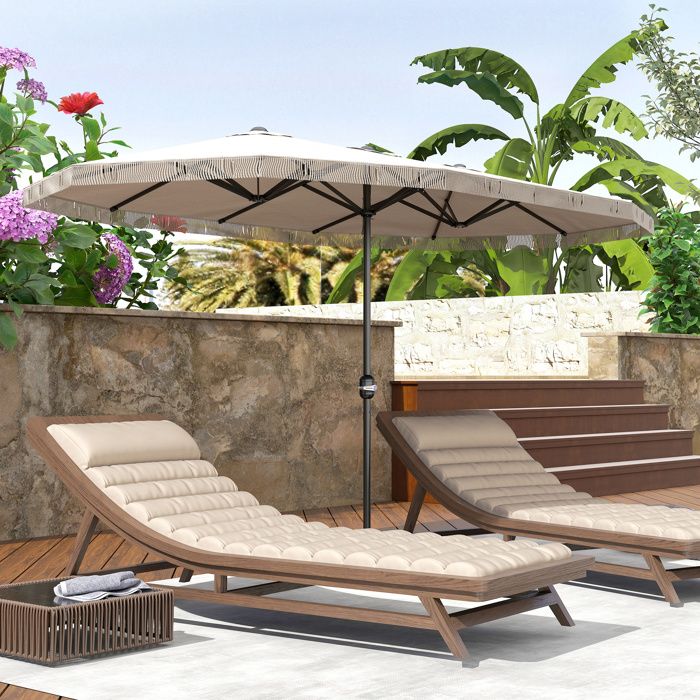 Parasol déporté 3x3m mât noir - Challenger T2 Platinum - Mr Scandinave