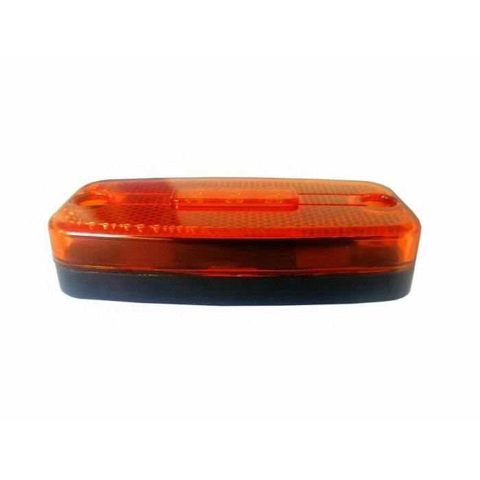 10x Feux de Gabarit Oval Neon Led Orange Support Noir E9 Camper