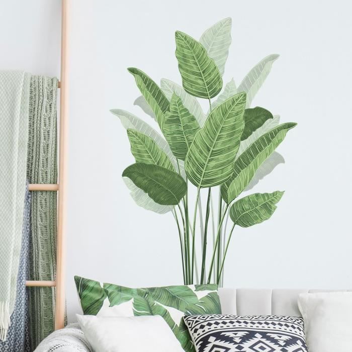 Sticker Mural - PLAnte Verte - Décoration Murale - PVC - 92 Cm