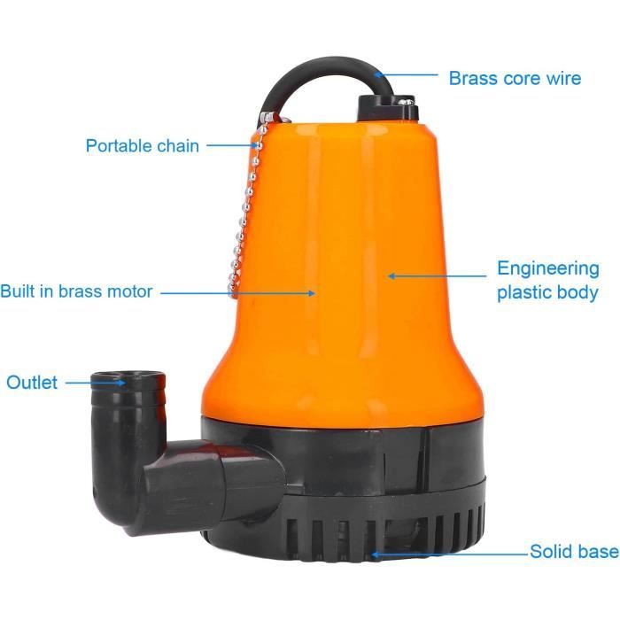 Pompe Submersible DC, Micro-aimant Permanent, Pompe à Eau Ultra  Silencieuse, 24 V CW CCW, Protection Pour Bassin