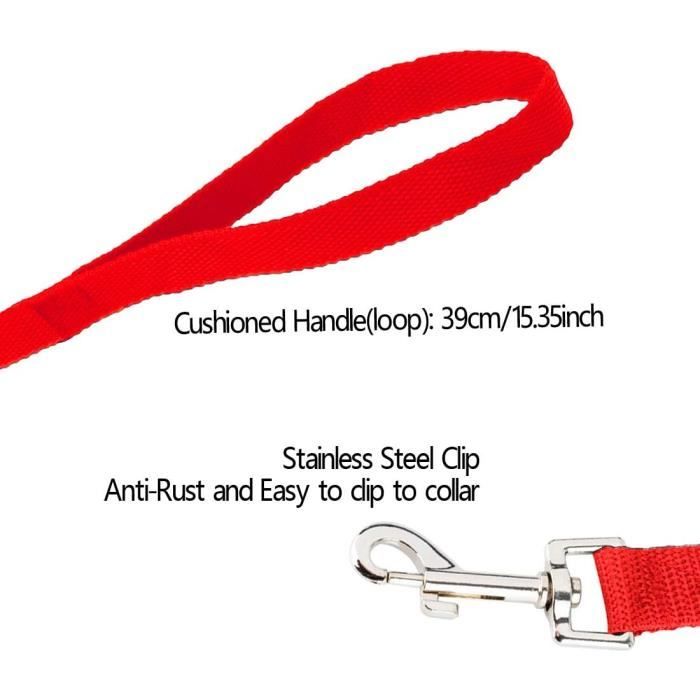 Longe Pour Chien 10 Mètres – Nylon Résistant – Mousqueton Pivotant 360° – Poignée Rembourrée – Dressage Et Promenade
