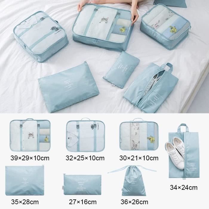Set De 7 Organisateurs Valise Voyage Sac Organisateur De Bagage De Sac Voyage Pour Des V??tements 