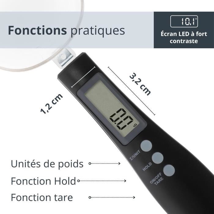 Cuillère balance électronique de précision digitale ( 0-500g ) avec pile