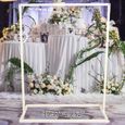 Mariage arche rectangulaire  en métal, cadre de décoration de mariage, toile de fond pour fête, mariage, anniversaire-3