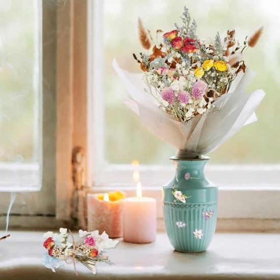 Lot De 6 Mini Bouquets De Fleurs Séchées Naturelles - 12-15 Cm - Pour DIY, Décoration, Résine - 5