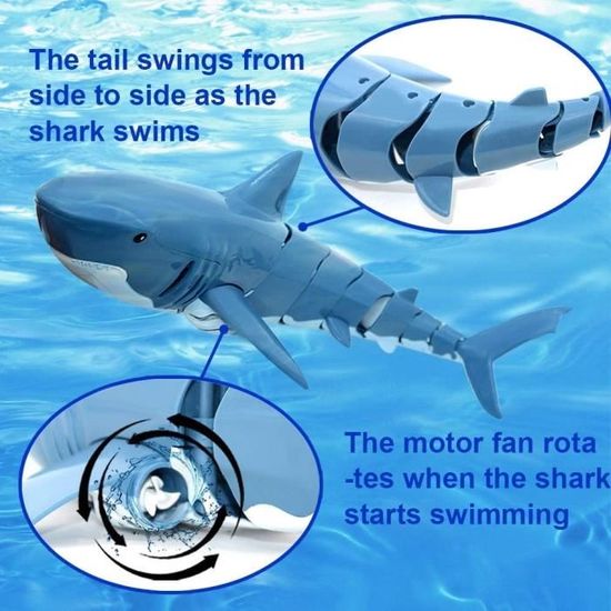 Requin Poisson t/él/écommande /électrique Enfants Jouet deau avec c/âble USB Dilwe Mini Poisson /à t/él/écommande