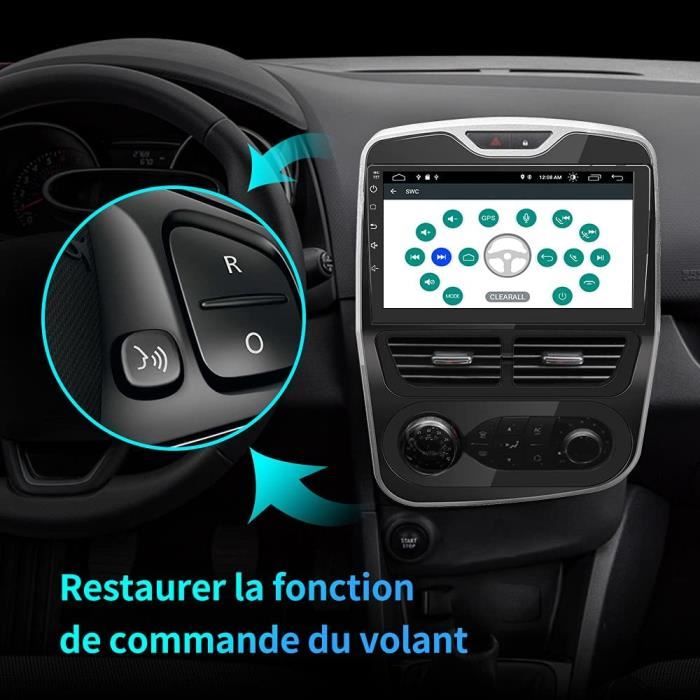 Autoradio pour Renault Clio 4 Android 10 DSP Écran 10,1 Pouces Support  Carplay et Android Auto Mirror Link Commande au Volant W A197 - Cdiscount  Auto