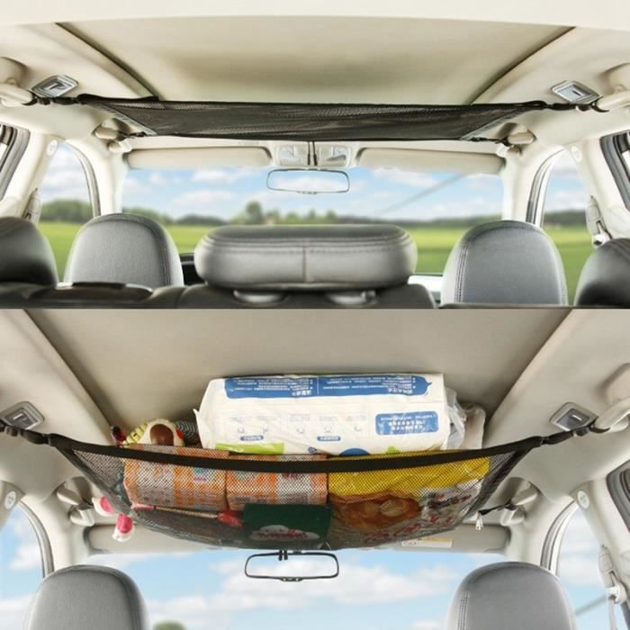 Namvo Filet Rangement Plafond Voiture Suv Fermeture Éclair À Double Namvo Filet Rangement Plafond Voiture Suv Fermeture Éclair À Double