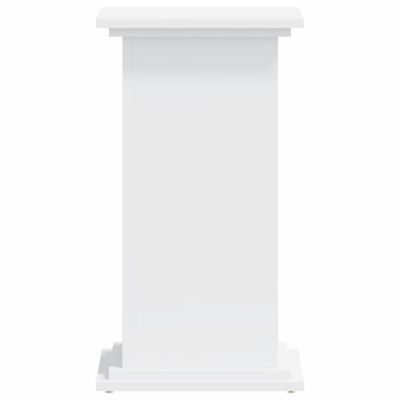 Outsunny Lot De 3 Supports Pour Plantes Empilables Blanc - Tabourets Carrés Métal Intérieur Extérieur