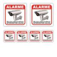 Surveillance Video Alarme maison - Lot de 6 :  dim. 100x100mm (x2) + dim. 50x50mm (x4) - Anti UV - garantie 5 ans - SDRBca-0