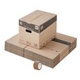 Lot de 20 cartons de déménagement standards avec poignées - 36L, charge max 10kg - made in France + 1 adhésif offert-0