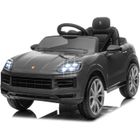 Voiture Electrique pour Enfants - LALAHO - Porsche Cayenne Coupé 2024 - 103 x 63 x 54 cm - Gris