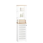 SoBuy BZR43-W Meuble Colonne de Salle de Bain Armoire Haute Meuble de Rangement