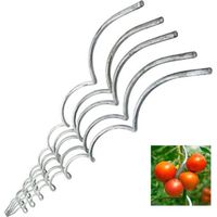 20 Tuteurs spirale 110cm, Acier galvanisé - ARTECSIS / Piquets tomate torsadés, Support plante grimpante potager