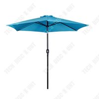TD® parasol droit vert sombre grand ombrelle anti UV protection contre soleil extérieur mobilier utilisation simple solide cadeau