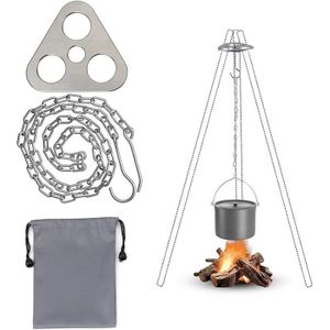 Grille de camping pliable anti déformation en titane pour feu