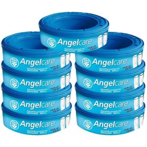 Angelcare Comfort Plus Lot de 8 cartouches de recharge pour poubelle à couches Angelcare 