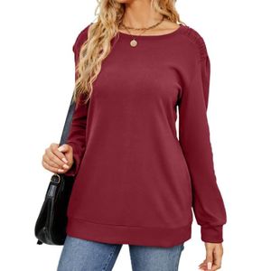 PULL Pull Femme Col Rond Casual Couleur Unie Casual Pul