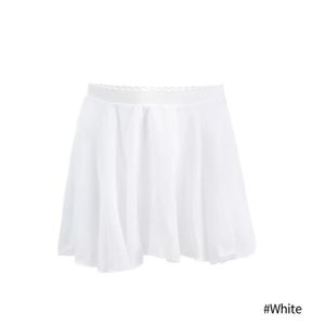 JUPE Mini jupe de Ballet pour filles,tenue de danse,en mousseline de soie,blanche,noire,à nouer,9 couleurs,pour - White-150-170CM