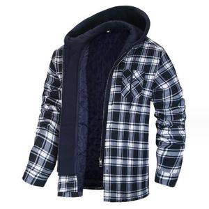 SWEATSHIRT Sweat à Capuche Homme Veste Capuche Zippé Homme Sweatshirt à Carreaux Hommes Sweat Plaid Homme Cardigans Homme Pull-noir et blanc