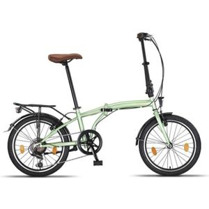 VÉLO PLIANT Vélo pliant PACTO TEN - 6 vitesses Shimano - cadre en acier - haute qualité - vert