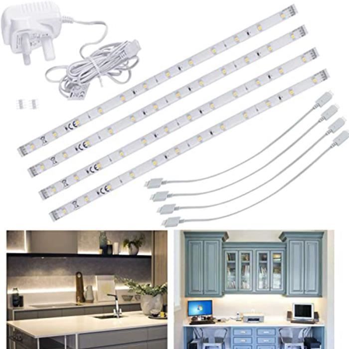 Bande lumineuse LED blanche 6000 K, 5 m CC 12 V, SMD 5050 300 LED 60 W,  bande lumineuse flexible, étanche IP65, super lumineuse, pour cuisine,  salle de bain, armoire, commode, abri