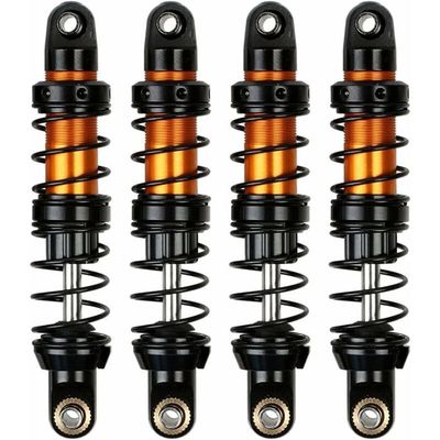 1/10 RC Amortisseur Amortisseur, 4 Pièces RC Métal Avant et Arrière Amortisseur Amortisseur RC Voiture Accessoire de Remplacement Compatible pour TRAXXAS/SLASH 1/10 Voitures RC(noir