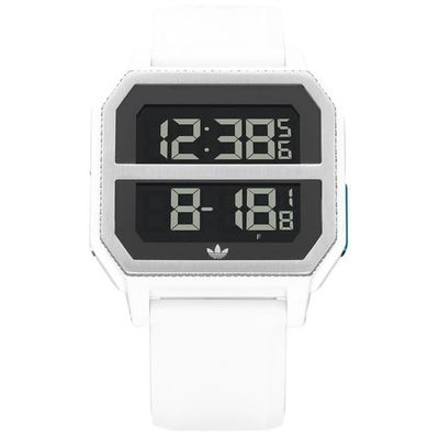 Montre homme ou femme ADIDAS ARCHIVE R2 Z16327300. Fashion. Date. 50. Gris. Blanc. Carre. digital. Silicone. Acier inoxydable. Bo Achat vente montre Mixte Adulte Gris Acier Cdiscount