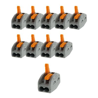 Lot De 50 Bornes à Levier Wago Série 222 - 2/3/5 Entrées Pour Fils Électriques