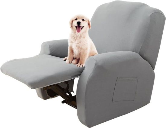 Housse De Fauteuil Extensible Walmart Hearda - Housse 4 Pièces Pour Fauteuil Relax (Camel) - Tissu Stretch Anti-Taches Releveur Electrique Amazon