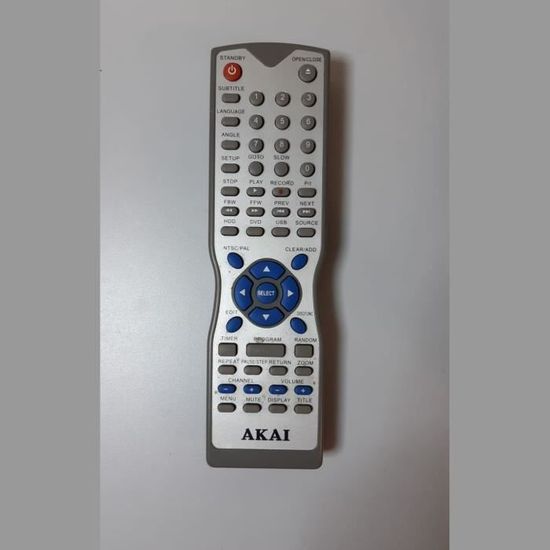 Télécommande De Rechange Pour Téléviseurs AKAI - Compatible Nombreux Modèles (ATE, E Séries) - Sans Programmation, Prête à L'emploi