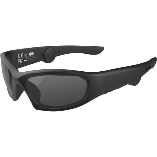 Lunettes De Soleil Bluetooth Noires Polarisées - Connectivité Sans Fil, Style Homme
