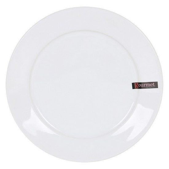 Assiette plate Gastro Blanc - mesure:24.7 x 2.7 cm